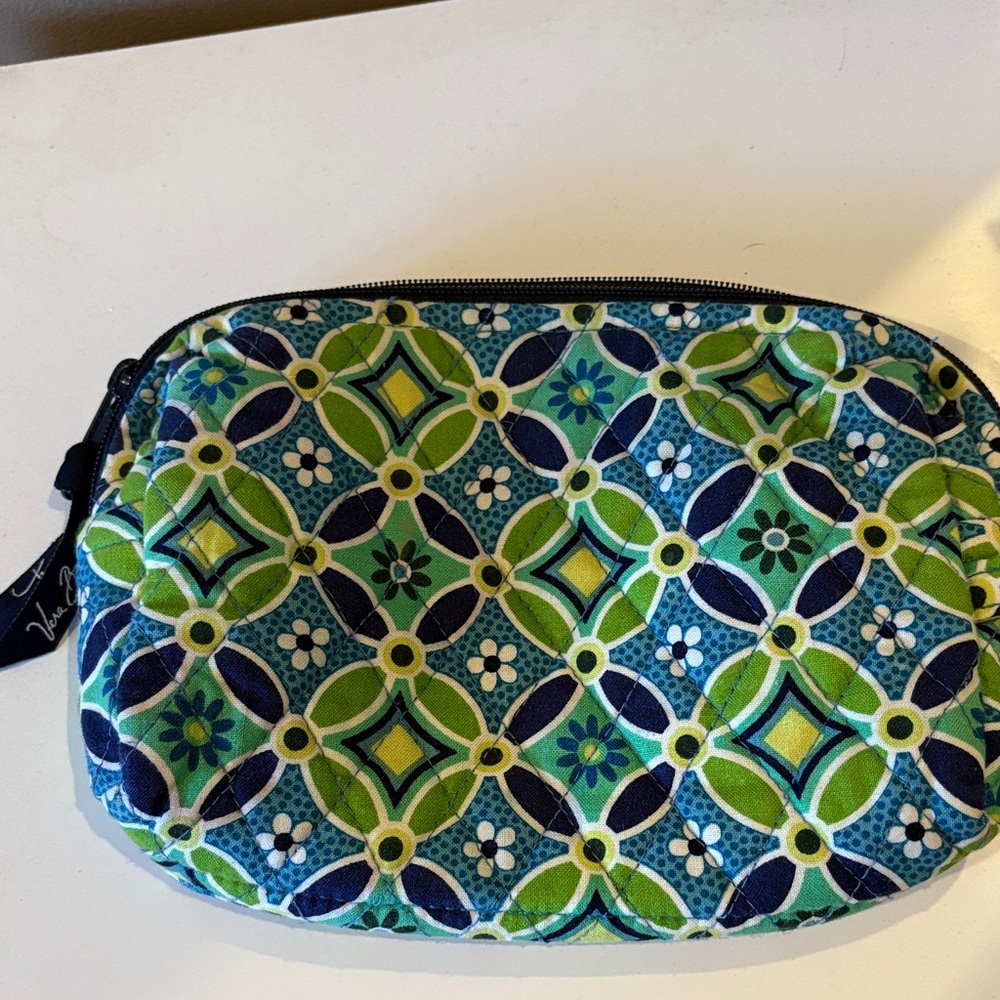 Vera Bradley Blue and Green Patterned Pouch